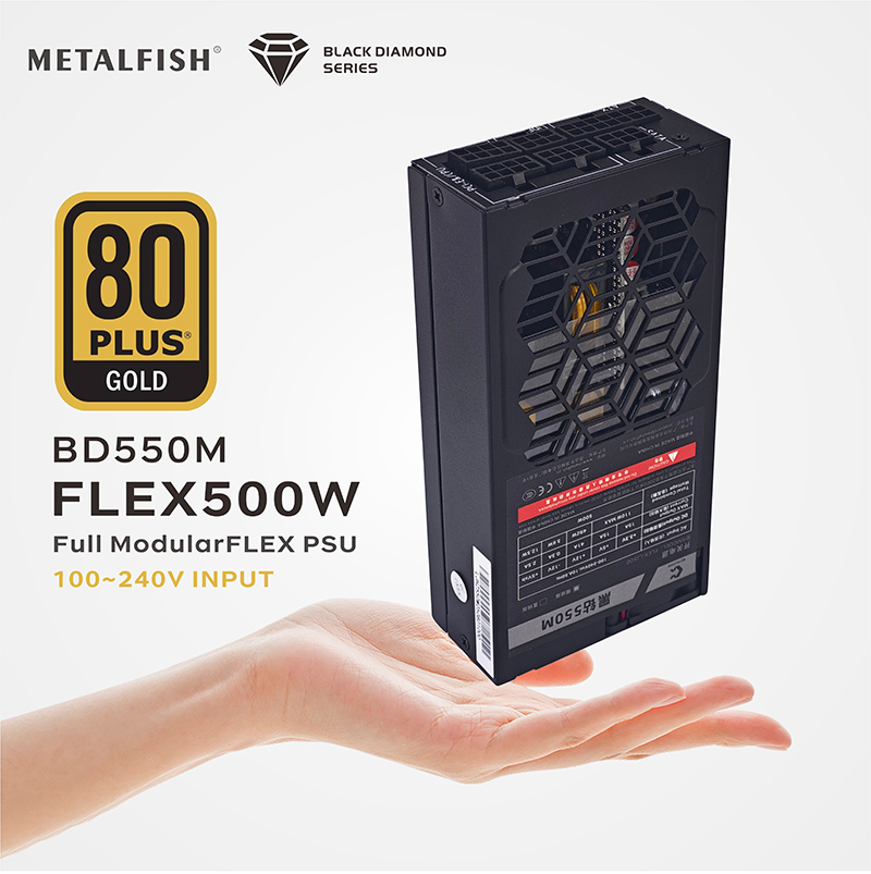 Flex Atx Power Supply 600W 1U - METALFISH Flex 500/600 Вт, 80PLUS GOLD,